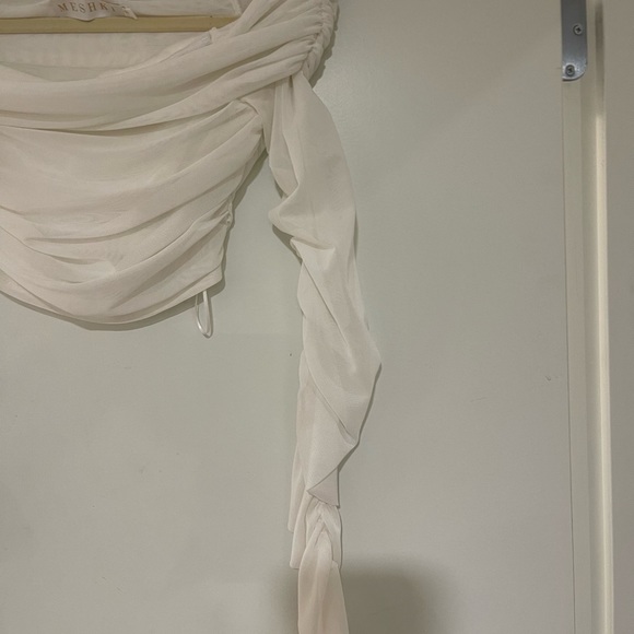 Meshki semi sheer long sleeve crop top - Picture 3 of 3